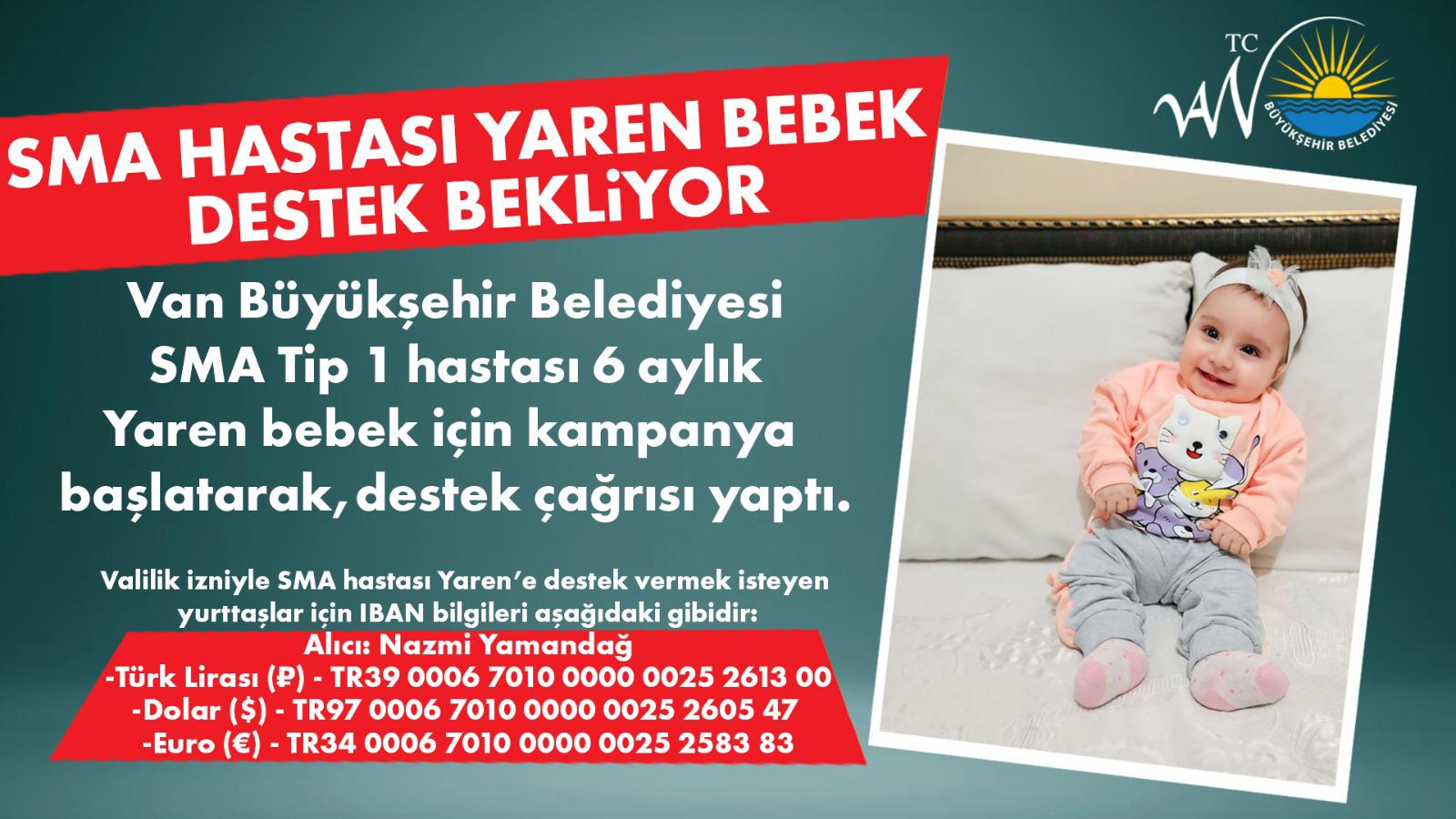 SMA hastası Yaren bebek destek bekliyor