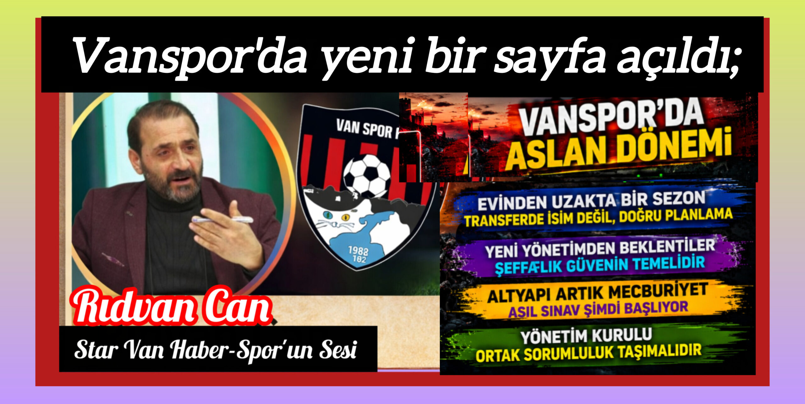 Vanspor’da Aslan Dönemi!