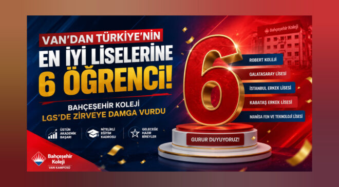 Van’dan Türkiye’nin En İyi Liselerine 6 Öğrenci! Bahçeşehir Koleji LGS’de Zirveye Damga Vurdu