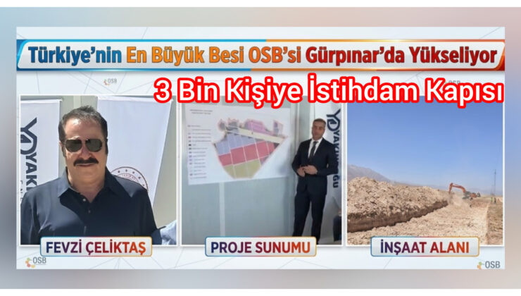 Çeliktaş: Türkiye’nin En Büyük Besi OSB’si Gürpınar’da Yükseliyor