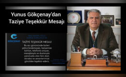 Yunus Gökçenay’dan Taziye Teşekkür Mesajı