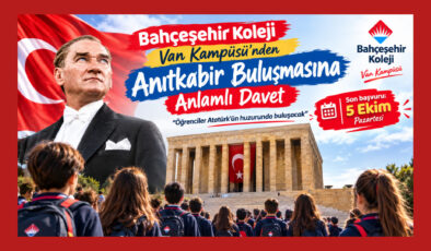 Bahçeşehir Koleji Van Kampüsü’nden Anıtkabir Buluşmasına Anlamlı Davet  “Öğrenciler Atatürk’ün huzurunda buluşacak – Son başvuru 5 Ekim”