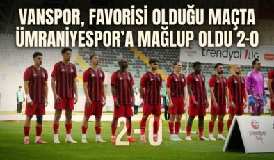 Vanspor, Favorisi Olduğu Maçta Ümraniyespor’a Mağlup Oldu 2-0