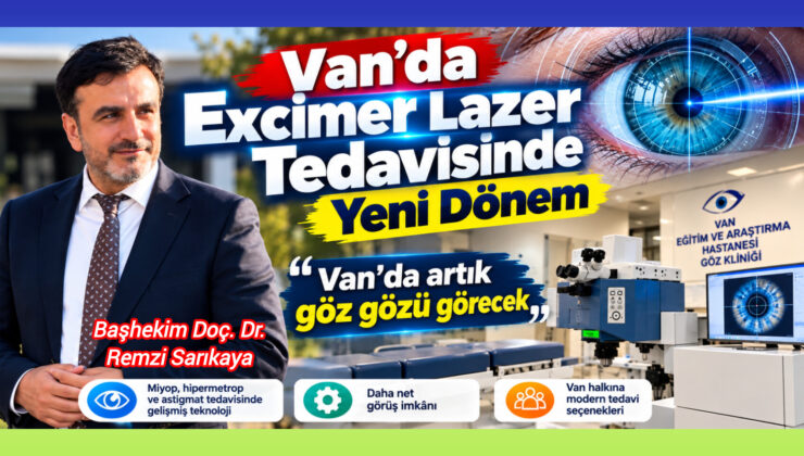 Van’da Excimer Lazer Tedavisinde Yeni Dönem Sarıkaya; “Van’da artık göz gözü görecek”