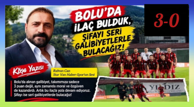 Bolu’da İlaç Bulduk, Şifayı Seri Galibiyetlerle Bulacağız!