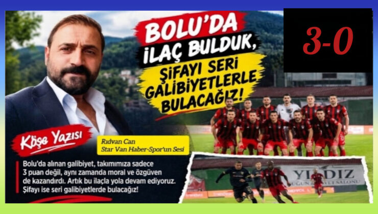 Bolu’da İlaç Bulduk, Şifayı Seri Galibiyetlerle Bulacağız!
