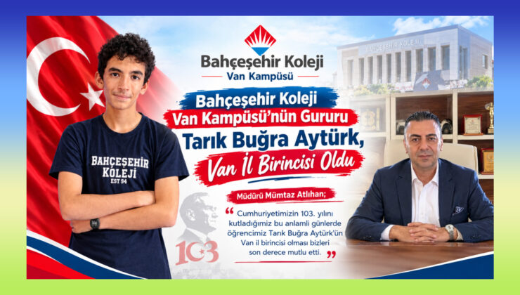 Bahçeşehir Koleji Van Kampüsü’nün Gururu Tarık Buğra Aytürk, Van İl Birincisi Oldu